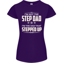 Im Not the Step Dad Stepped Up Fathers Day Womens Petite Cut T-Shirt Purple