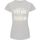 Im Not the Step Dad Stepped Up Fathers Day Womens Petite Cut T-Shirt Sports Grey