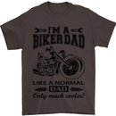 Im a Biker Dad Funny Fathers Day Motorcycle Mens T-Shirt Cotton Gildan Dark Chocolate