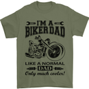 Im a Biker Dad Funny Fathers Day Motorcycle Mens T-Shirt Cotton Gildan Military Green
