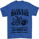 Im a Biker Dad Funny Fathers Day Motorcycle Mens T-Shirt Cotton Gildan Royal Blue