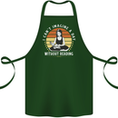 Imagine a Day Without Reading Bookworm Cotton Apron 100% Organic Forest Green