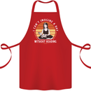 Imagine a Day Without Reading Bookworm Cotton Apron 100% Organic Red