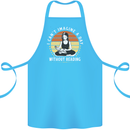 Imagine a Day Without Reading Bookworm Cotton Apron 100% Organic Turquoise