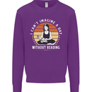 Imagine a Day Without Reading Bookworm Kids Sweatshirt Jumper Purple