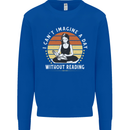 Imagine a Day Without Reading Bookworm Kids Sweatshirt Jumper Royal Blue