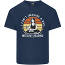 Imagine a Day Without Reading Bookworm Kids T-Shirt Childrens Navy Blue