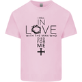 In Love With the Cross Christian Christ Kids T-Shirt Childrens Light Pink
