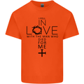 In Love With the Cross Christian Christ Kids T-Shirt Childrens Orange