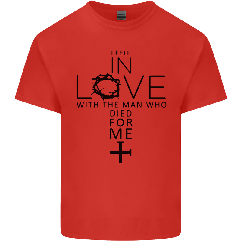 In Love With the Cross Christian Christ Kids T-Shirt Childrens Red