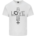 In Love With the Cross Christian Christ Kids T-Shirt Childrens White