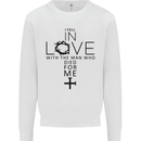 In Love With the Cross Christian Christ Mens Sweatshirt Jumper White