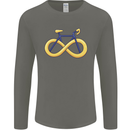 Infinity Bicycle Mens Long Sleeve T-Shirt Charcoal