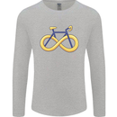 Infinity Bicycle Mens Long Sleeve T-Shirt Sports Grey
