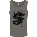 Ink Dragon Tattoo Mens Vest Tank Top Charcoal