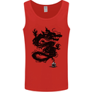 Ink Dragon Tattoo Mens Vest Tank Top Red