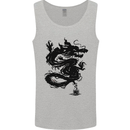 Ink Dragon Tattoo Mens Vest Tank Top Sports Grey