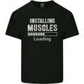 Installing Muscles Loading Gym Training Top Mens Cotton T-Shirt Tee Top Black