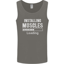 Installing Muscles Loading Gym Training Top Mens Vest Tank Top Charcoal