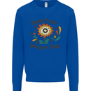 Invite Peace Day Hippy Flower Power Funny Mens Sweatshirt Jumper Royal Blue