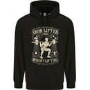 Iron Lifter Gym Bodybuilding Training Top Mens Hoodie Black