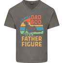 It's Not a Dad Bod It's a Father Figure Mens V-Neck Cotton T-Shirt Charcoal