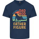 It's Not a Dad Bod It's a Father Figure Mens V-Neck Cotton T-Shirt Navy Blue