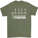 Its a Biker Thing Motorcycle Motorbike Mens T-Shirt Cotton Gildan Military Green