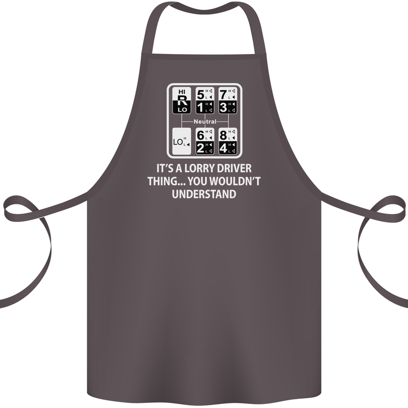 Its a Lorry Driver Thing Funny Truck Trucker Cotton Apron 100% Organic Dark Grey
