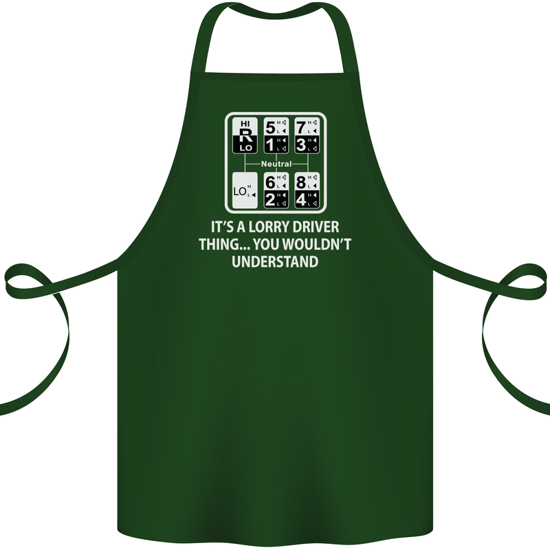 Its a Lorry Driver Thing Funny Truck Trucker Cotton Apron 100% Organic Forest Green