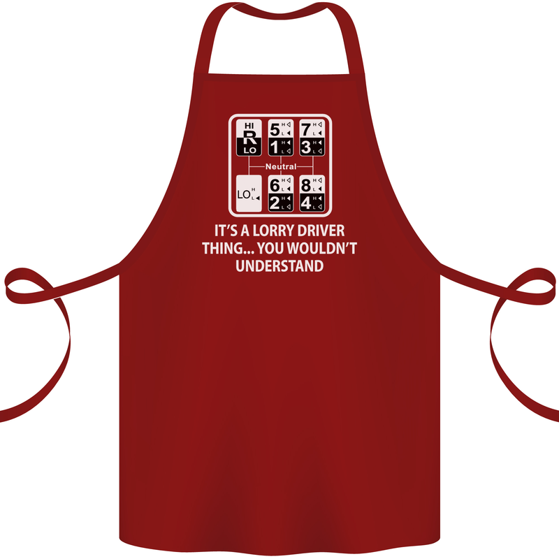 Its a Lorry Driver Thing Funny Truck Trucker Cotton Apron 100% Organic Maroon
