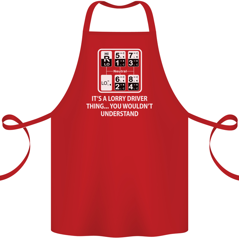 Its a Lorry Driver Thing Funny Truck Trucker Cotton Apron 100% Organic Red