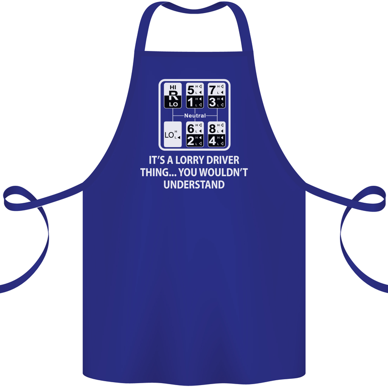 Its a Lorry Driver Thing Funny Truck Trucker Cotton Apron 100% Organic Royal Blue