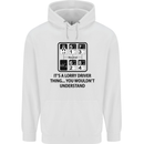 Its a Lorry Driver Thing Funny Trucker Truck Childrens Kids Hoodie White