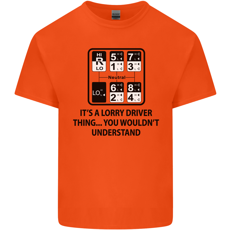 Its a Lorry Driver Thing Funny Trucker Truck Mens Cotton T-Shirt Tee Top Orange