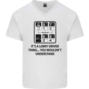 Its a Lorry Driver Thing Funny Trucker Truck Mens V-Neck Cotton T-Shirt White
