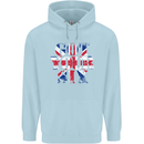 Ive Got Your Six Union Jack Flag Army Paras Childrens Kids Hoodie Light Blue