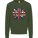 Ive Got Your Six Union Jack Flag Army Paras Mens Sweatshirt Jumper Forest Green