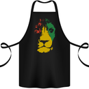 Jamaica Lion Reggae Music Jamaican Cotton Apron 100% Organic Black