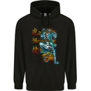 Japanese Tiger Japan Text Dragon Mens Hoodie Black
