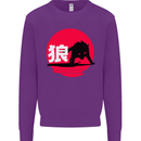 Japanese Wolf Japan Mens Sweatshirt Jumper Purple