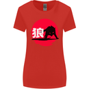 Japanese Wolf Japan Womens Wider Cut T-Shirt Red