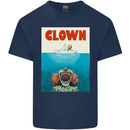 Jaws Funny Parody Clown Halloween Horror Mens Cotton T-Shirt Tee Top Navy Blue