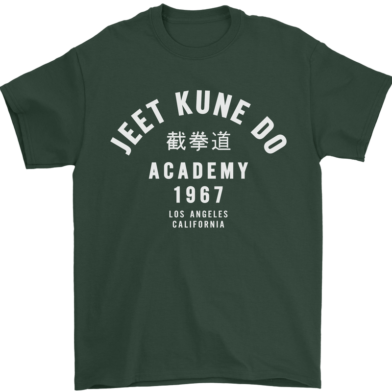 Jeet Kune Do Academy MMA Martial Arts Mens T-Shirt Cotton Gildan Forest Green