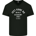 Jeet Kune Do Academy MMA Martial Arts Mens V-Neck Cotton T-Shirt Black