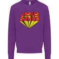Jesus Saves Funny Christian Mens Sweatshirt Jumper Purple