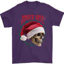 Jingle Hell Funny Christmas Skull Xmas Mens T-Shirt 100% Cotton Purple