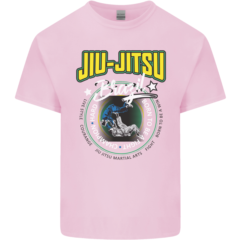Jiu Jitsu Brazilian MMA Mixed Martial Arts Mens Cotton T-Shirt Tee Top Light Pink
