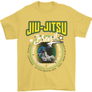 Jiu Jitsu Brazilian MMA Mixed Martial Arts Mens T-Shirt Cotton Gildan Yellow