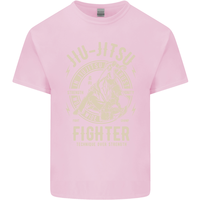Jiu Jitsu Fighter Mixed Martial Arts MMA Kids T-Shirt Childrens Light Pink